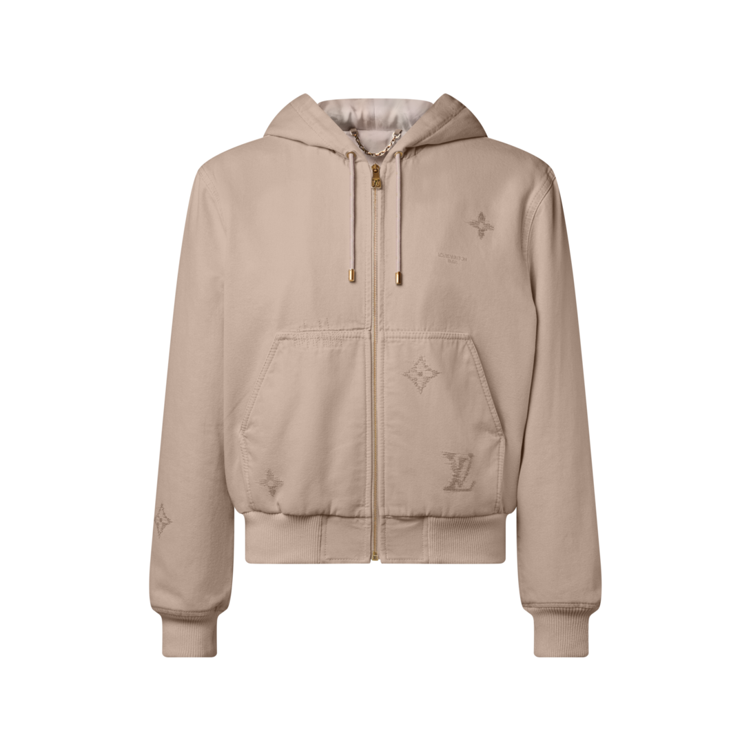 Embroidered Signature Hooded Blouson - Men - Ready-to-Wear | LOUIS
